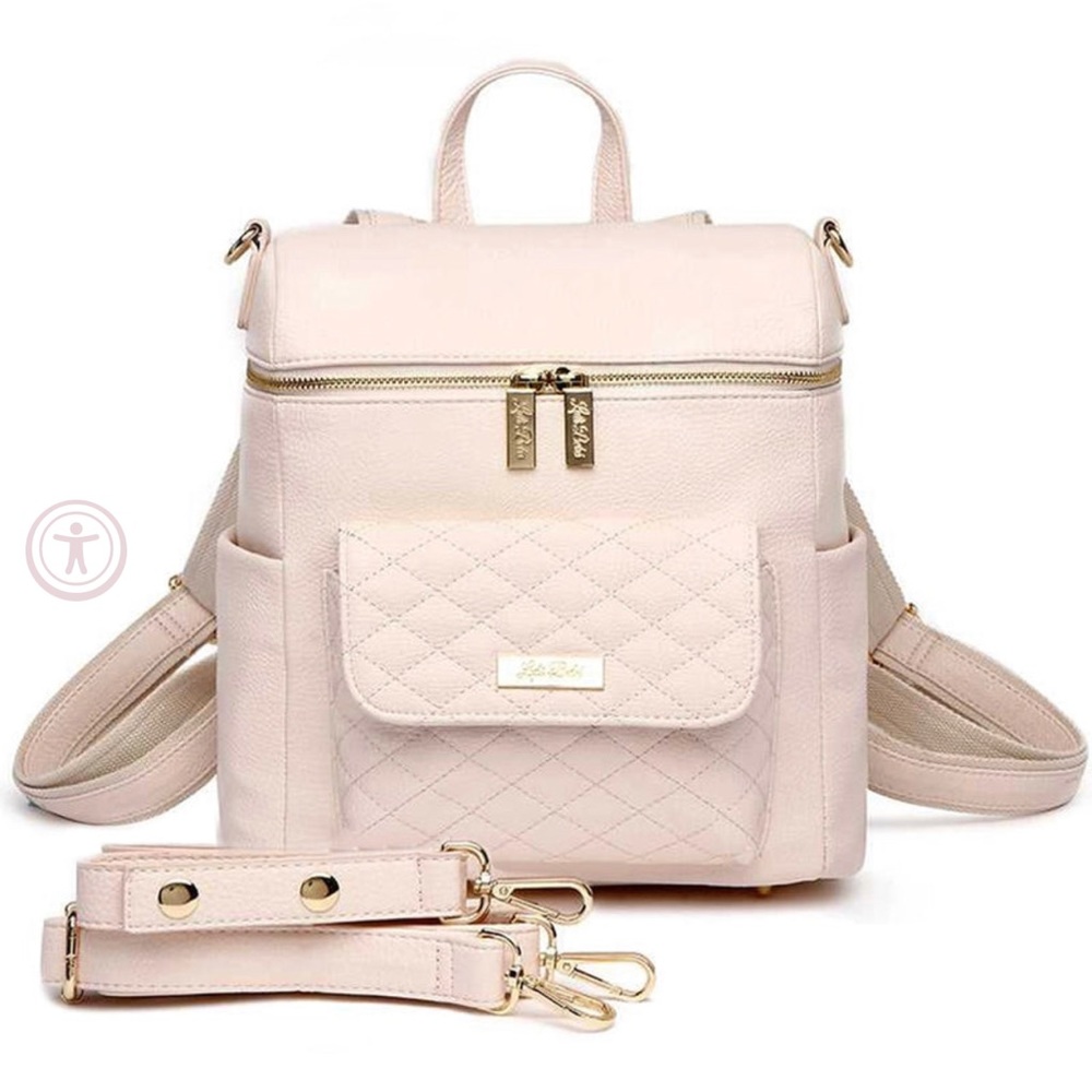 Luli Bebe Monaco Petit in Pastel Pink - Baby Diaper Bag Backpack